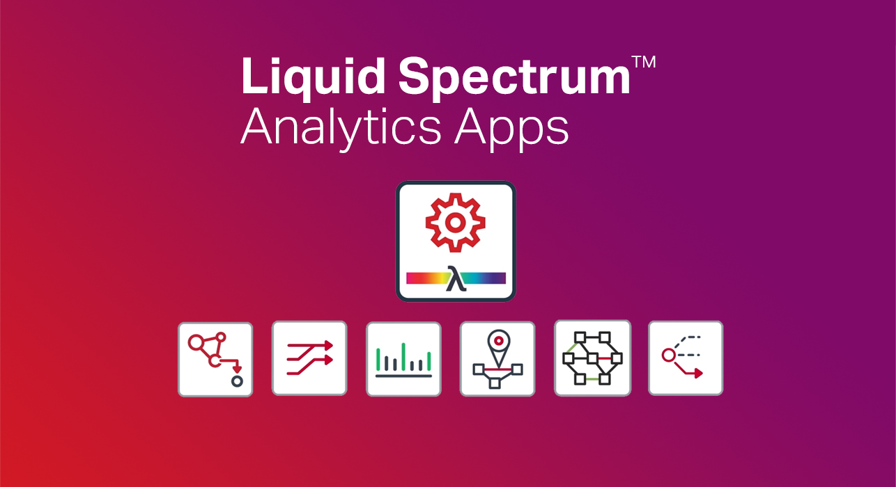 Picture of the different Liquid Spectrum Analytics app icons
